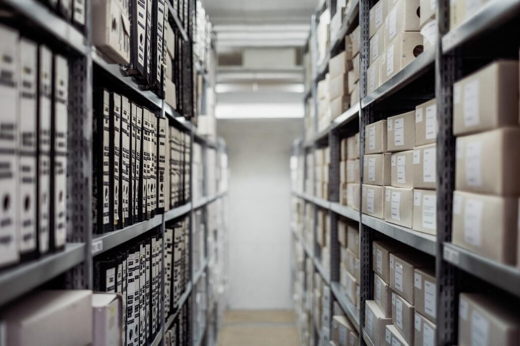 Archive document boxes and folders – Jewish genealogy research
