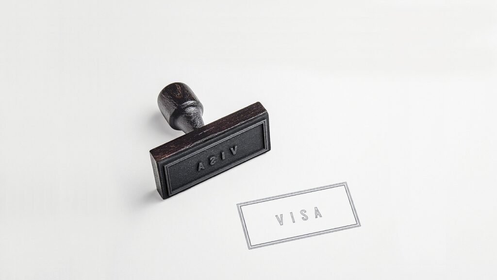 Passport with visa stamp – Schengen visa for persons of Lithuanian descent