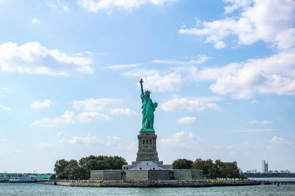 Statue of Liberty in New York Harbor – symbol of American immigration