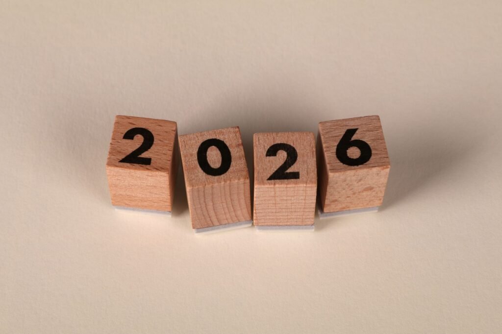 Wooden blocks displaying 2026 – Lithuanian citizenship by descent
